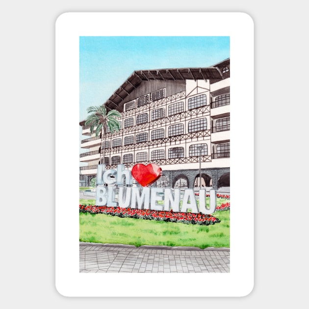 Blumenau, Brazil Sticker by NorrskenArt